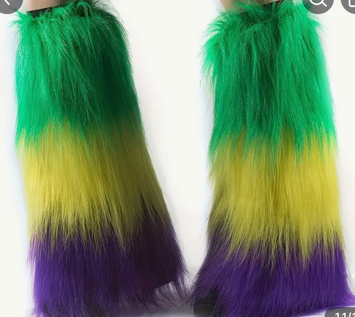 Mardi Gras Leg Warmers