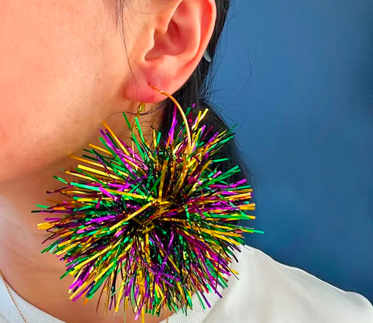 Mardi Pom Pom Earrings