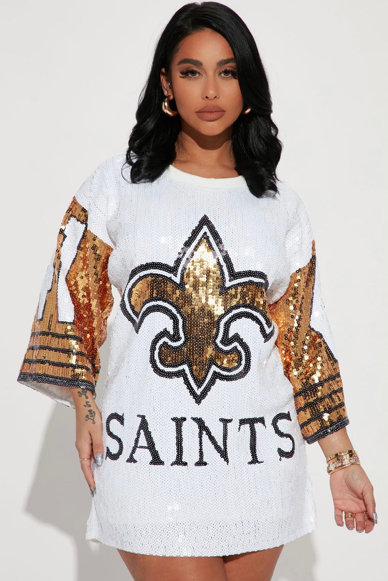 New Orleans Saints Sequin Who Dat Dress