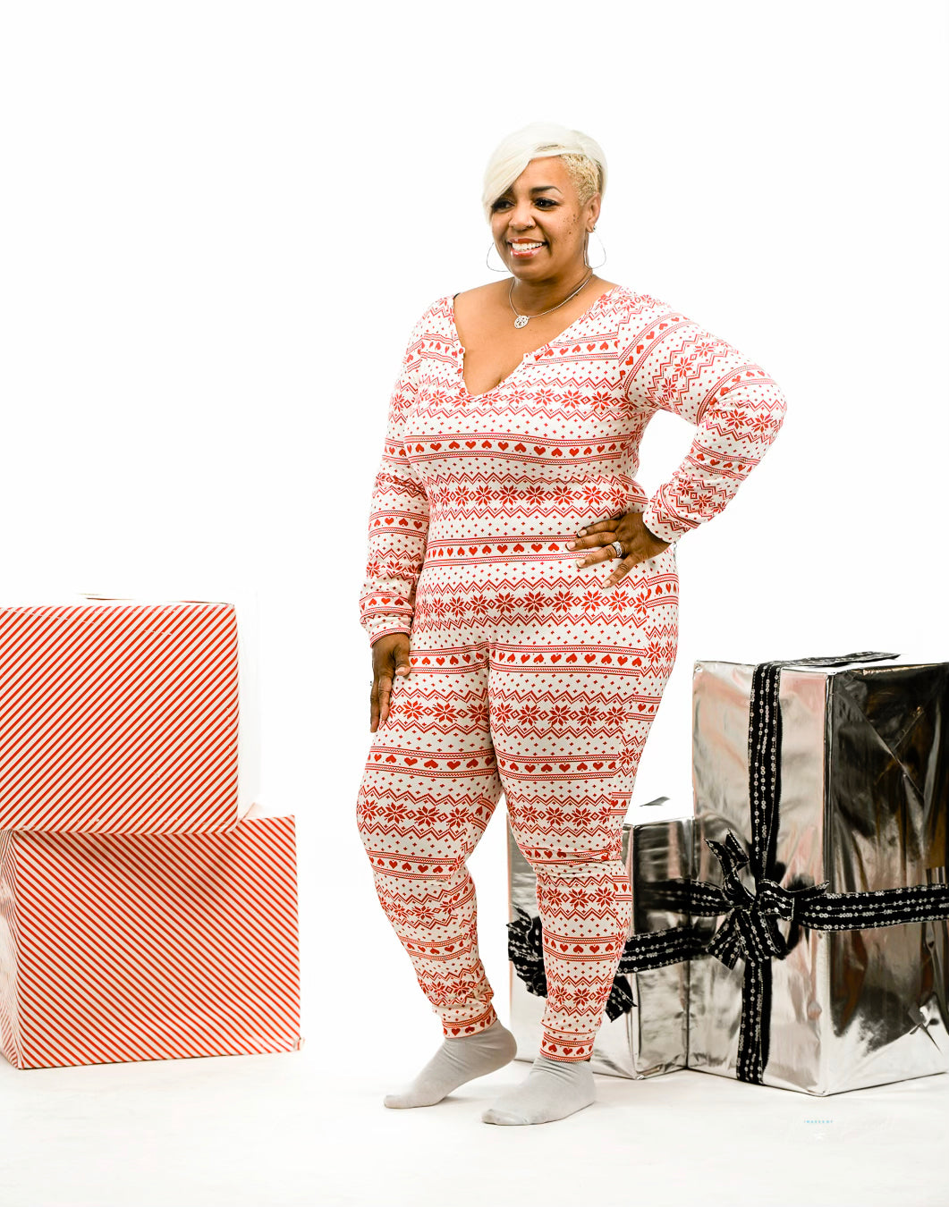 Christmas onesie discount womens plus size